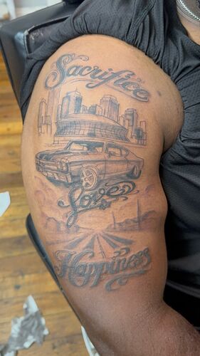 Custom back tattoo